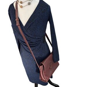 Coach Dark Brown Leather Shoulder Bag w/ long adjustbl  strap